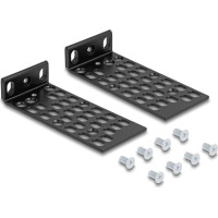 Delock Universal Rack Mounting Set 2 pieces black