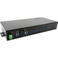 Exsys EX-1526HMVS 16-Port USB 3.2 Gen1 Managed Metall HUB mit 15KV ESD Überspannungs-Schutz