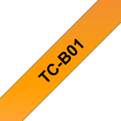 Brother TC-B01 marķēšanas lenta Melns uz fluorescējoši oranža
