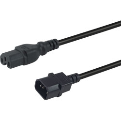 Equip 112171 elektrības kabelis Melns 3 m C14 uzmava C15 uzmava