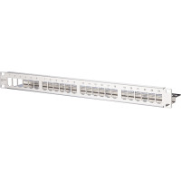 Metz Connect Modul 19 inch module frame 1RU, 24 port stainless steel unequipped