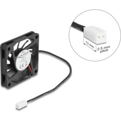 Delock Axial Fan 5 V DC, 60 x 60 x 10 mm black