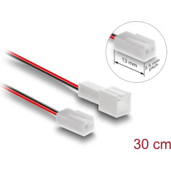 Delock Fan Extension Cable male to female 2 pin 30 cm