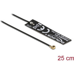 Delock GNSS BEIDOU GALILEO GLONASS GPS L1 L2 L5 Antenna I-PEX Inc., MHF® I compatible plug 0 - 2 dBi omnidirectional FPC