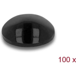 Delock Rubber feet round self-adhesive 5 x 2 mm 100 pieces black