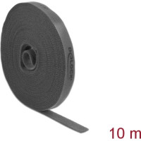Delock Hook-and-loop tape on roll L 10 m x W 15 mm grey