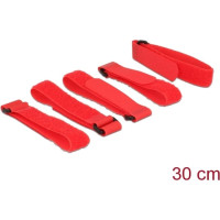 Delock Hook-and-loop fasteners L 300 mm x W 20 mm 5 pieces with loop red