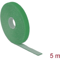 Delock Hook-and-loop tape on roll L 5 m x W 13 mm green
