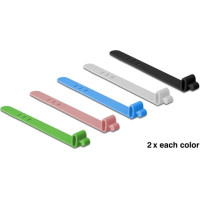 Delock Silicone Cable Ties reusable 10 pieces assorted colors