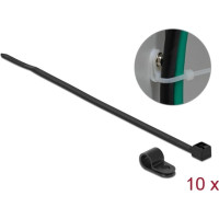 Delock Mounting Clamp 6.4 mm with Cable Tie L 200 x W 3.6 mm black