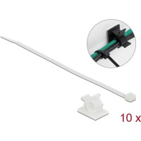 Delock Cable Clamp 25 x 18 mm with Cable Tie L 200 x W 3.6 mm white