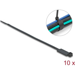 Delock Cable Tie with Label Tap L 270 x W 4.8 mm black 10 pieces