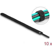 Delock Hook-and-loop cable tie L 200 x W 12 mm black 10 pieces