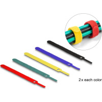Delock Hook-and-loop cable tie L 150 x W 12 mm coloured Set 10 pieces