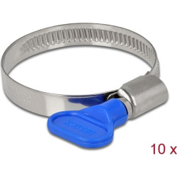 Delock Butterfly Hose Clamp 32 - 50 mm 10 pieces blue