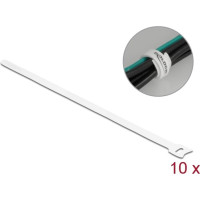 Delock Hook-and-loop cable tie L 300 x W 12 mm white 10 pieces