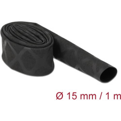 Delock Heat Shrink Tube X-pattern non-slip 1 m x 15 mm black