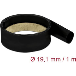 Delock Heat Shrink Tube 1 m x 19.1 mm Shrinkage Ratio 4:1 black