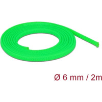 Delock Braided Sleeve stretchable 2 m x 6 mm green