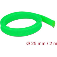 Delock Braided Sleeve stretchable 2 m x 25 mm green