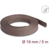 Delock Braided Sleeve rodent resistant stretchable 5 m x 19 mm brown