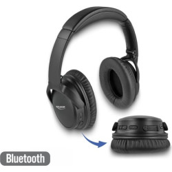 Delock Bluetooth 5.0 Headphones Over-Ear foldable with integrated Microphone and intense Bass, up to 20 hours playback time