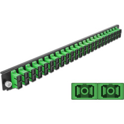 Delock 19″ Splice Box Front Panel 24 port SC Duplex green