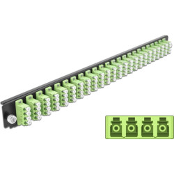 Delock 19″ Splice Box Front Panel 24 port LC Quad limegreen