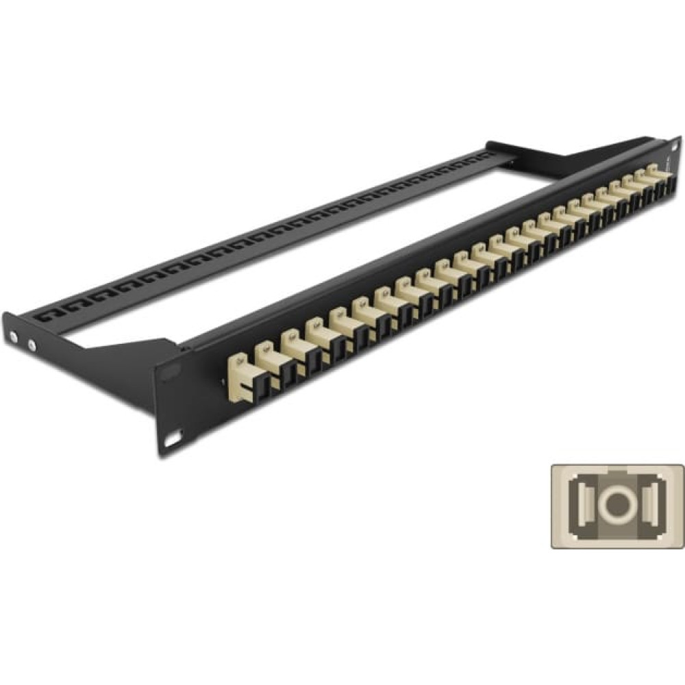 Delock 19″ Fibre Patch Panel 24 port SC Simplex beige