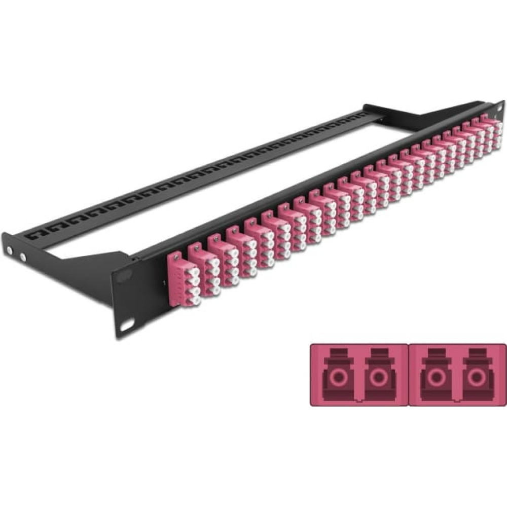 Delock 19″ Fibre Patch Panel 24 port LC Quad violet