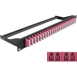 Delock 19″ Fibre Patch Panel 24 port LC Quad violet