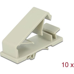 Delock Cable holder with Expansion Anchor grey 10 pieces