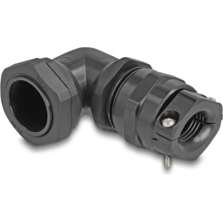 Delock Cable Gland with strain relief and bending protection 90° angled PG21 black