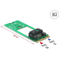 Delock Adapter M.2 Key B+M to SATA 7 pin - Form Factor 2260