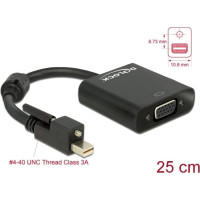 Delock Adapter mini DisplayPort 1.2 male with screw > VGA female black