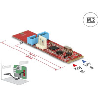Delock Converter M.2 Key B+M male to 1 x USB 5 Gbps Pin Header