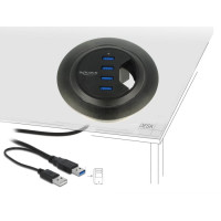 Delock In-Desk Hub 4 Port USB 5 Gbps