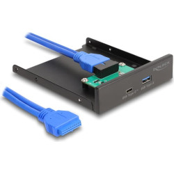Delock ront Panel 3.5" USB 5 Gbps 1 x USB Type-C™ + 1 x USB Type-A