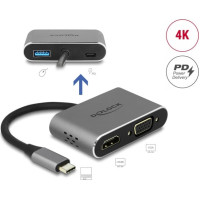 Delock USB Type-C™ Adapter to HDMI and VGA with USB 3.2 Port and PD