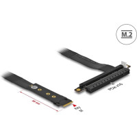 Delock M.2 Key M to PCIe x16 NVMe Adapter with 20 cm cable