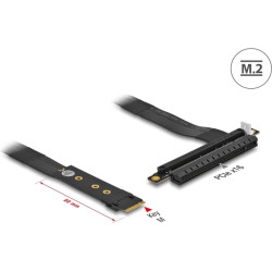 Delock M.2 Key M to PCIe x16 NVMe Adapter with 20 cm cable
