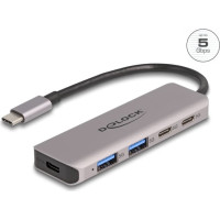 Delock USB 5 Gbps 2 Port USB Type-C™ and 2 Port Type-A Hub with USB Type-C™ connector
