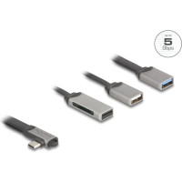 Delock 2 Port USB Hub including SD and Micro SD Card Reader with USB Type-C™ connector