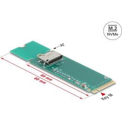 Delock M.2 Key M to 1 x OCuLink SFF-8612 Converter