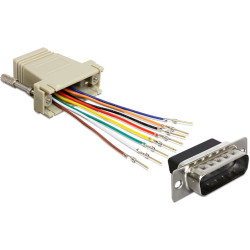 Delock Adapter Sub-D 15 Pin male  RJ45 female assembly kit