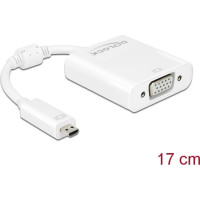 Delock Adapter HDMI Micro-D male > VGA female with Audio white
