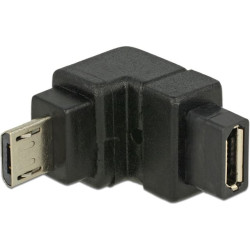 Delock Adapter USB 2.0 Micro-B male  USB 2.0 Micro-B female angled down