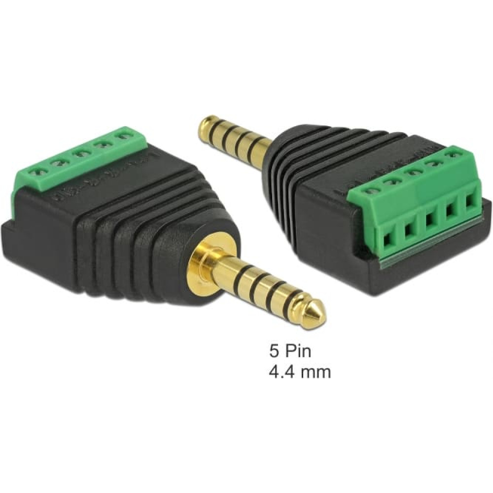 Delock Adapter Stereo jack male 4.4 mm to Terminal Block 5 pin