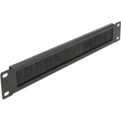 Delock 19″ Cable Management Brush Strip 1U black