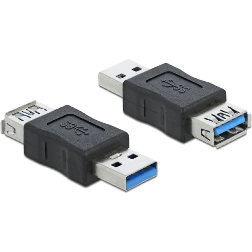 Delock USB 3.0 Adapter Type-A male to Type-A female Data Blocker